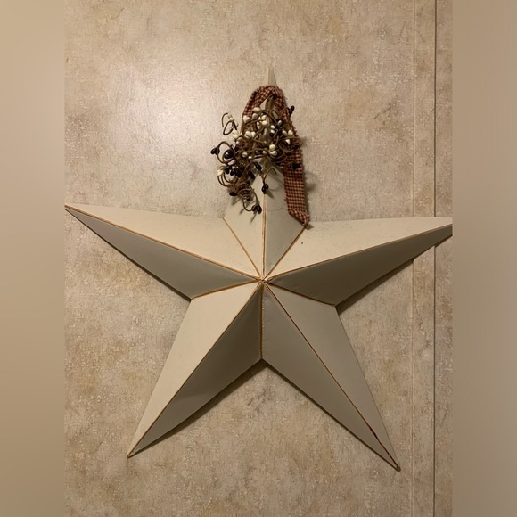 Decor lot, quote frame, star and wreath. - Picture 4 of 9